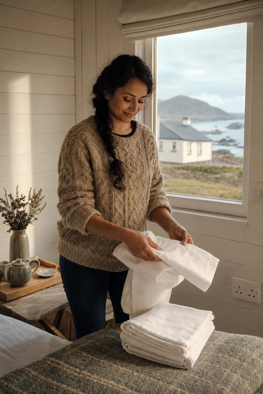 A Dungloe business owner reviewing their website