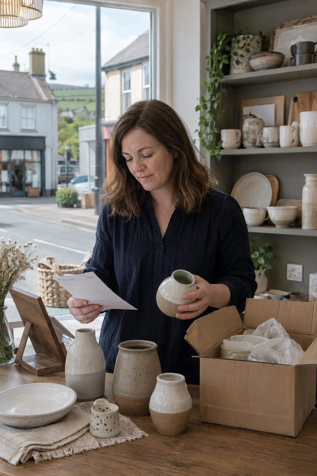 A Ashbourne business owner reviewing their website