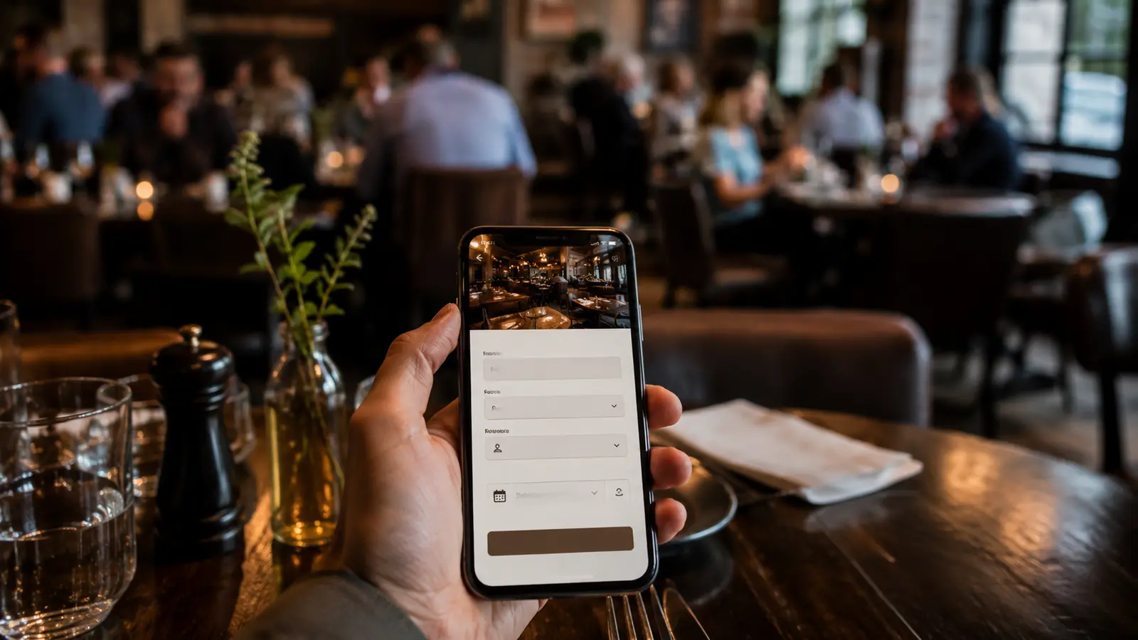 Booking a table on a restaurant's own website in a busy Irish gsitepub