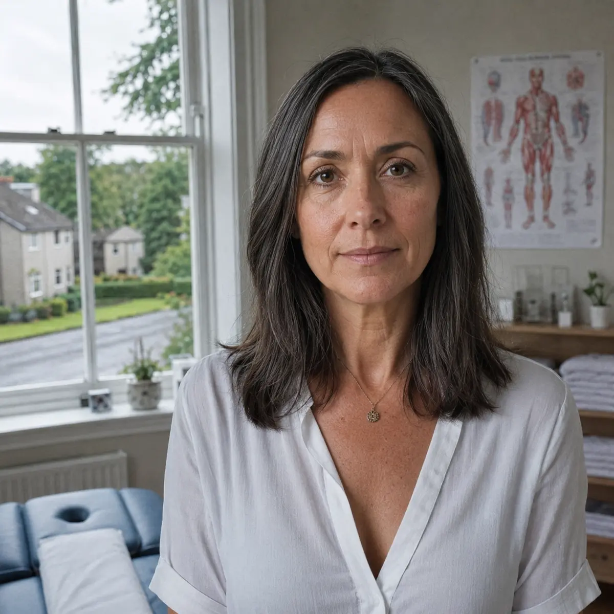 A chiropractor standing in their clinic