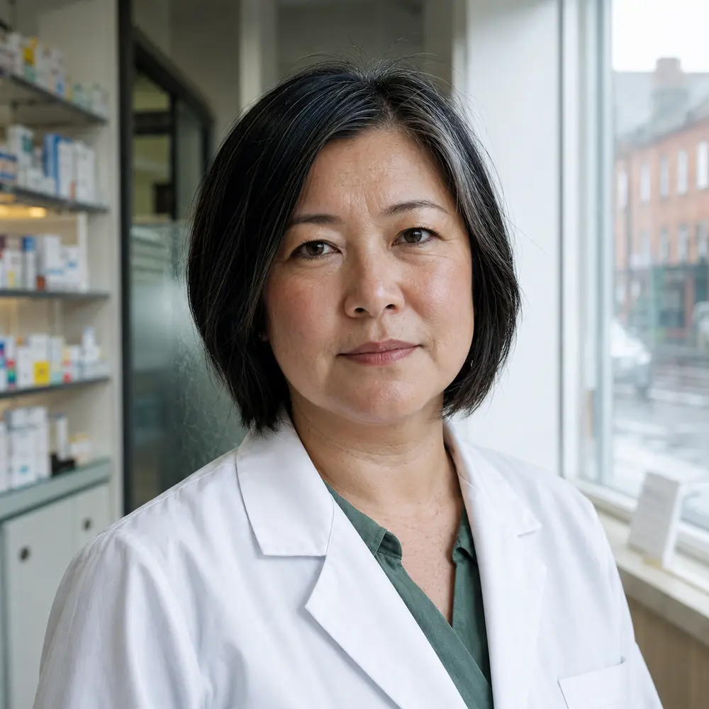 A pharmacist in a community pharmacy