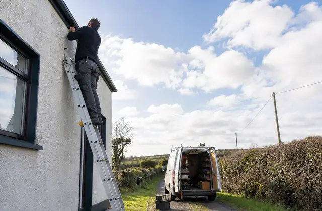 Tradesperson working in a Wexford home