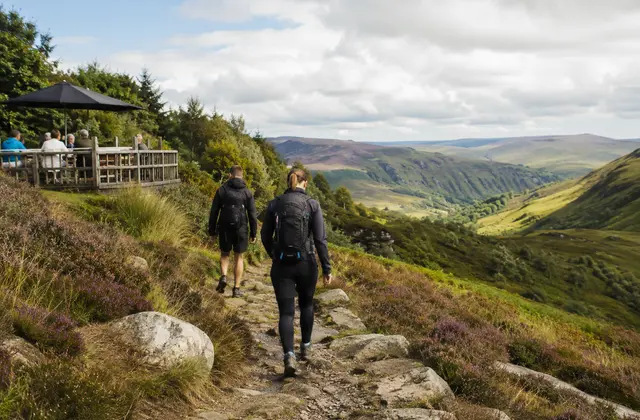 Visitors exploring the Wicklow Mountains