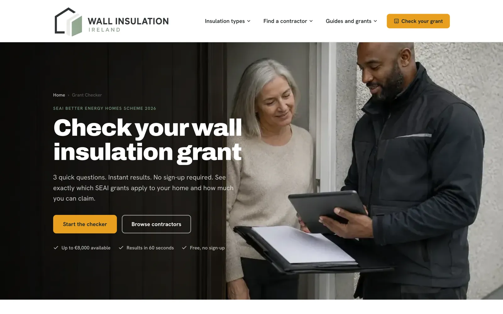 SEAI grant checker tool
